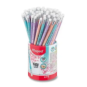 Grafitová ceruzka Maped Black'Peps Pastel tvrdosť HB, stojan 72 ks